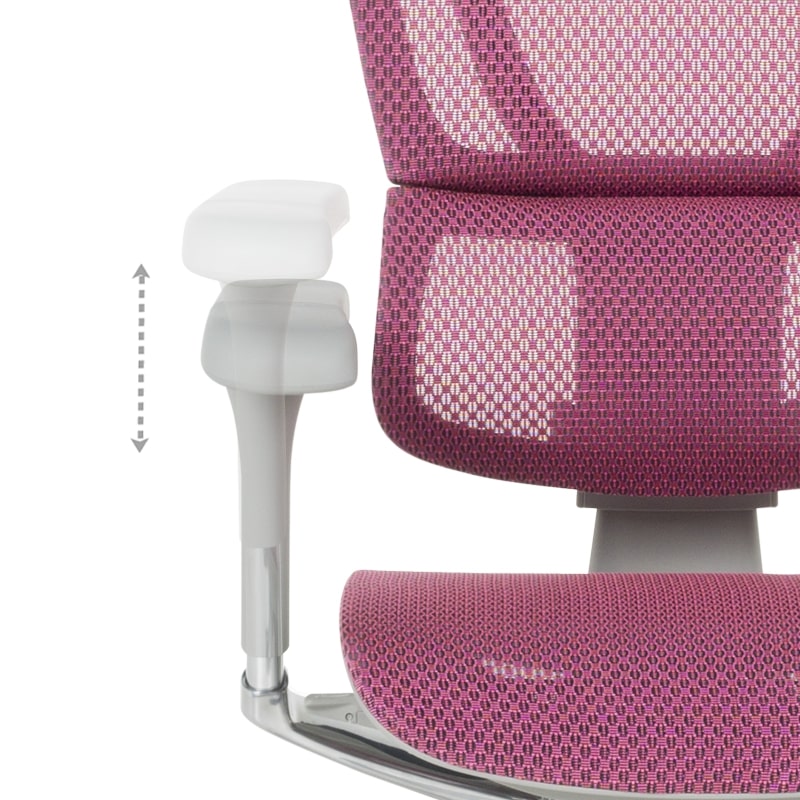 Ергономичен стол IOO Elite 2 сива рамка-розов